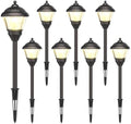 GOODSMANN Pathway Lights 1.5W LED 8PK Outdoor Low Voltage Landscape Lighting Kits 100Lumen Hardwired Path Lights 3000K Warm White Metal 12V Bronze Electric Sidewalk Walkway Light with Cable Connector by GOODSMANN