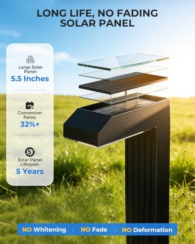 Vosaro Solar Pathway Lights Outdoor 6 Pack, 3 Color Temperatures, IP65 - Image 3