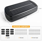 Solar Fence Lights Outdoor Waterproof,9 Modes Color Changing Solar Powered Deck Lights,12H Runtime Optical Lens Lighting for Halloween Christmas Decorations,Patio/Wall/Backyard/Garden/Step(10 Pack) - Image 5