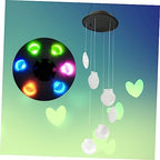 Happyyami 2pcs Shell Wind Chimes Solar Hanging Lights Solar Wind Chimes Wind Chime Lamp Wind Chime Light Led Chandelier - Image 4