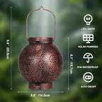 Edenseelake Dual-Lighting Mode Solar Hanging Lanterns Outdoor Waterproof, Decorative LED Lantern for Garden, Patio, Porch, Yard, Lawn, 2 Pack - Image 2