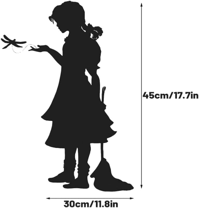Butterfly Girl Silhouette Sculpture, Metal Garden Stake Outdoor Decor, Shadow Art Figurines for Yard Patio Lawn Home Garden Decoration(C) - Image 5