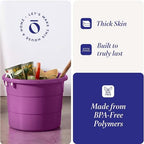 HOMZ Utility Tub, Storage Bucket with Rope Handles, 18 Gal, Purple, 2 Pack - Image 2