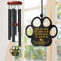 Personalized Pet Memorial Wind Chime – “Hear The Wind and Think of Me” Paw Print Design – Custom Dog or Cat Name & Years – Sympathy Gift for Pet Loss – Outdoor Garden Remembrance Windchime by AlpadilCo