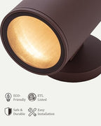 Ken & Ricky Modern Aluminum Outdoor Wall Sconce Lights,Brown Color,2 Pack - Image 2