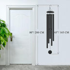 65" Extra Large Wind Chimes for Outside, Deep Tone Black - Image 2