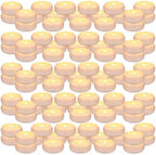 100 Pack 2 Inch Flameless LED Floating Candles, Battery Operated White Tealights with Realistic Flickering Flame, Waterproof for Cylinder Vases, Wedding Centerpieces, Pool, Party & Holiday Decor - Image 2