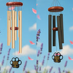 Personalized Pet Memorial Wind Chime – “Hear The Wind and Think of Me” Paw Print Design – Custom Dog or Cat Name & Years – Sympathy Gift for Pet Loss – Outdoor Garden Remembrance Windchime - Image 3