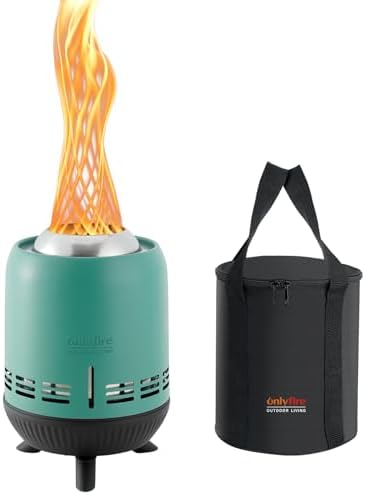 Portable Smokeless Fire Pit, 9.5” Stainless Steel Camp Stove, Blue FP055 by ONLYFIREOUTDOORLIVING