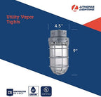 Lithonia Lighting Incandescent Vapor Tight Jelly Jar Light 150W 120V Grey - Image 4