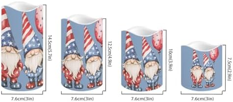 Dwarf Flameless Candles LED Pillar Candles Battery Operated Candles with Remote and Timers Color Changing Electric Fake Plastic Candles Patriotic Decoration Set of 4 - Image 2