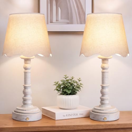 ShineTech 14" Small Table Lamps for Bedroom Rechargeable Cordless, Set of 2 by ShineTech