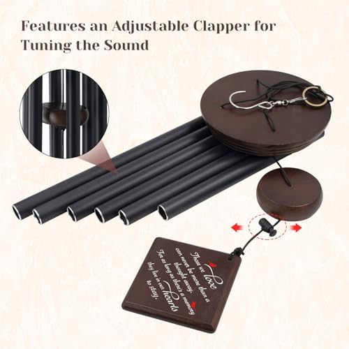 Memorial Wind Chimes for Outside, Sympathy Gift for Loss of Loved One - Image 2