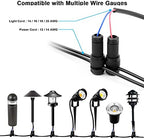 iCreating 100Pack Low Voltage Wire Connector, Landscape Lighting Connectors Waterproof for 12/2 14/2 Gauge Cable Low Voltage Connector for Outdoor Path Lights Spotlights In-Ground Lights - Image 2