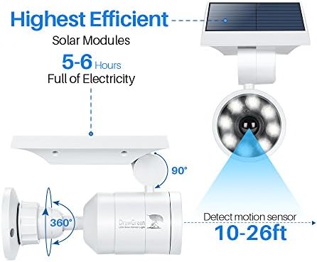 Solar Motion Sensor Light Outdoor Waterproof of 2, Solar Motion Lights Aluminum Cameras Fill Flood Security Spotlights for Deck Yard Fence Patio Stairs Garden Camp - Image 5