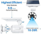 Solar Motion Sensor Light Outdoor Waterproof of 2, Solar Motion Lights Aluminum Cameras Fill Flood Security Spotlights for Deck Yard Fence Patio Stairs Garden Camp - Image 5