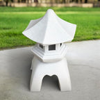 OLOMA Zen Stone Lantern Garden Statue Concrete Japanese Pagoda Sculpture Handmade Outdoor Cement Decor Yard Patio Lawn Walkway Meditation Landscaping Accent Lighplace Garden Accent - Image 2