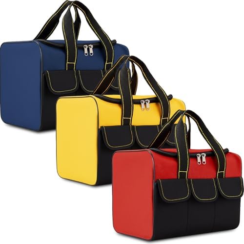 Sanwuta 3 Pack Tool Bag 16 Inch Waterproof Heavy Duty Wide Mouth by Sanwuta