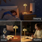 Cordless Table Lamps, Rechargeable LED Touch Lamp, Gold, 2 Pack - Image 3