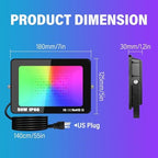 AUXTINGS 50W RGB LED Floodlight,5000LM Smart Flood Lights Outdoor with APP Control, Colour Changing,Timing Scene Lighting for Party Stage Garden Halloween Christmas Decorations,IP66 US Plug,4 Pack - Image 2