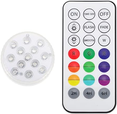 2 Sets Led Garden Driving Aquariums Remote Underwater Lights White Base Pool with Aquarium Fountain Ornament Decoration Submersible Pond Bathtub Hot Magnets Remoter(Colorfulx2pcs,7X3CMx2pcs) - Image 3