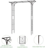 87in Garden Arbor Metal Arch Trellis for Climbing Plants Outdoor Wedding - Image 5