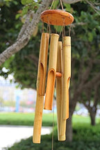 Bamboo Wind Chimes, Outdoor Garden & Indoor Wind Chime with Natural Relaxing Soothing Sound for Home Decoration Gifts (Color : B) by Unknown