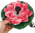 Solar Fountain Floating Lotus Shape Outdoor Garden Fountain Water Feature Landscape Decor for Pool and Pond with Red Flower Design 7v 1.2w Solar Pump - Image 3
