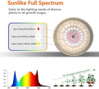 Outdoor LED Grow Lights, Waterproof String Grow Light, Full Spectrum Plant Growing Lights with 12Ft Adjustable Cord 3 Lights - Image 5