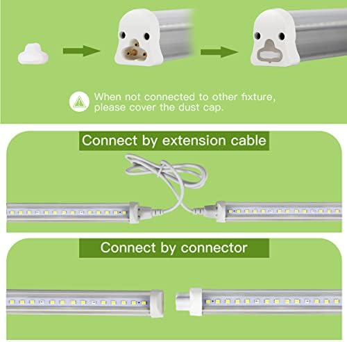 GYTF T5 LED Grow Lights, 306-Bulbs 5000K White Full Spectrum Plant Growing Lamp Bars for Indoor Plants Seedling Hydroponics, Daisy-Chain Design (6 x 10W, 300W Equivalent) - Image 5