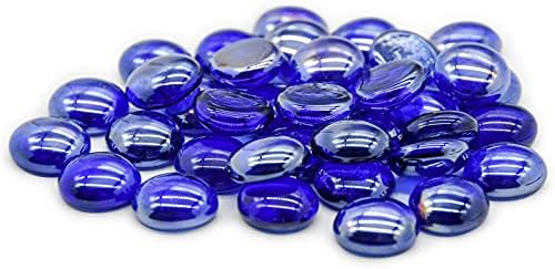 GasSaf 3/4 Inch Cobalt Blue Fire Glass Beads for Fire Pit, 10 Pound - Image 6