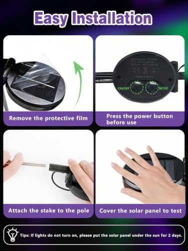 Solar Halloween Decorations Outdoor 4 Pack Eyeball Lights Purple and Green - Image 7