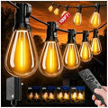 Likesky 100FT LED Outdoor String Lighats with Remote Waterproof Patio Lights with Shatterproof S11 Bulbs, Dimmable Outside Hanging Light Connectable for Porch Backyard Yard Garden Decor 2700K by Unknown
