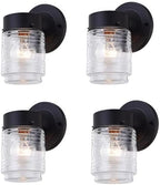 Jelly Jar Outdoor Wall Light Fixture, 4 Pack Jelly Jar Exterior Porch Light by WISBEAMSmart