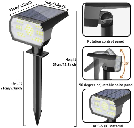 NYMPHY Solar Lights Outdoor Waterproof - 4 Pack (Cool White) - Image 5