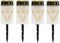 Poceacles Cross Outdoor Solar Candle Lights - Water Resistant, Gold White Dove of Peace Cross, Pack of 4 by Poceacles