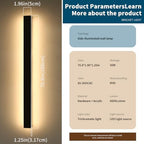 2 Pack Modern Outdoor Wall Light, 71inch Black Exterior Wall Mount Light Fixtures, 3 Color 3000K/4500K/6000K, IP65 Waterproof, Porch Wall Sconce, Long Linear Outside Lighting for Patio Garage Garden - Image 2