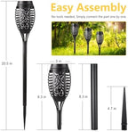 Solar Lights Outdoor Decorations, Upgraded Purple Flickering Flame, Waterproof Halloween Torch Lights, Tiki Torches for Outside Patio Pathway Decor, 6 Pack (8) - Image 3