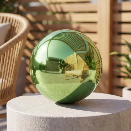 Zerodeko 2pcs Stainless Steel Gazing Balls Garden Mirror Globe Pond Sphere - Image 5