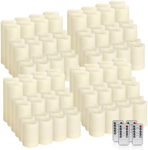 96-Pack LED Flameless Candles with Remote Control - Perfect for Home, Parties, and Special Occasions - Create a Magical Ambiance Effortlessly(Three Sizes) - Image 5