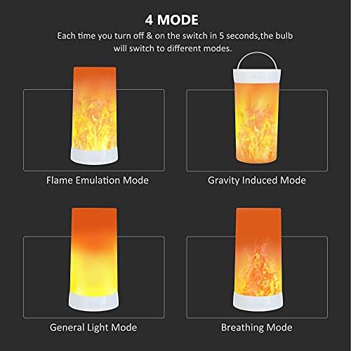 2PCS LED Flame Light, USB Rechargeable Flame Lamp with Remote & Timer - Image 3