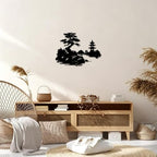 Zen Garden Pagoda Metal Wall Art WallArt Decor Metal Outdoor Decor Metal Signs Minimalist Contemporary Artwork Elegant Home Decoration for Living Room Office (Black,20 Inches) - Image 3