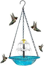 Hanging Bird Bath - Bird Bath Bowl with Solar Fountain Pump - Deck Mount Metal Bird Bath Bowl Powered by Water Fountain Pump for Outdoor Garden - Solar Powered Bird Bath Fountain by Copfeu