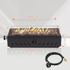 18" Propane Gas Fire Pit Side-Mounted, Portable Tabletop Fireplace, FP026 - Image 2