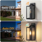 BesLowe 15" Large Upgraded Dusk to Dawn Outdoor Wall Lights, Matte Black - Image 3