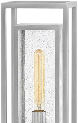 Hinkley Republic Medium 12V Outdoor Post Mount Lantern, Satin Nickel Finish - Image 6