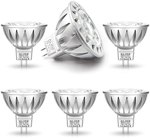 MR16 Led Bulbs GU5.3 12volt Low Voltage 7W 6000K Daylight White by ALIDE