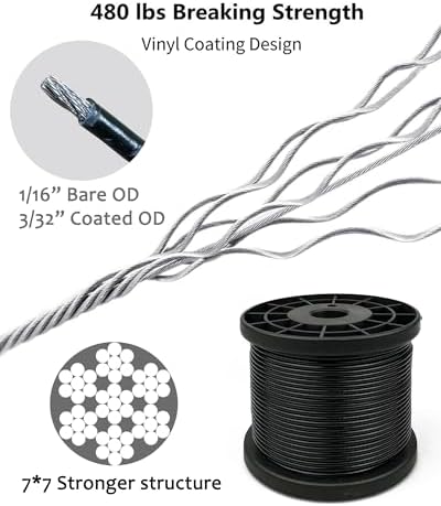 DEFUNX String Light Hanging kit 164 Ft Cable and Winch 304 Stainless Steel - Image 2
