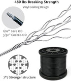 DEFUNX String Light Hanging kit 164 Ft Cable and Winch 304 Stainless Steel - Image 2