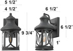 2-Pack Outdoor Wall Lights, Porch Lights, Waterproof Outdoor Wall Sconce, Exterior Light Fixture Grey Finish with Clear Glass Shade for Garage Patio Front Door Balcony - Image 5